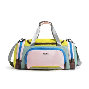 Large capacity travel duffel bag colorful sports gym bag for men outdoor storage