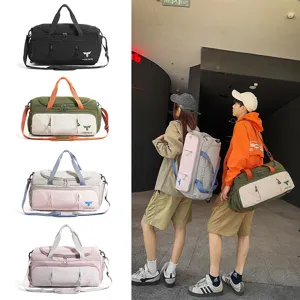 Multi-purpose large capacity nylon travel duffel bag sports fitness backpack for men and women