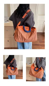 Expandable sports fitness bag large capacity travel duffel bag lightweight casual luggage bag