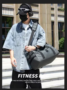 Sac de sport fitness imperméable de grande capacité pour les voyages et l entrainement.