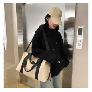 Large capacity oxford fitness gym bag waterproof yoga handbag travel duffel bag for women