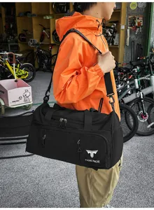 Large capacity nylon travel duffel bag multi-purpose sports backpack for men and women.