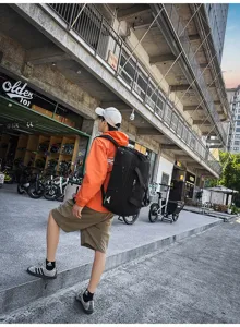 Large capacity multi-purpose nylon travel backpack, stylish 3-in-1 sports duffel bag for men.