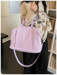 Large capacity travel bag for women short trip waterproof luggage expandable shoulder bag