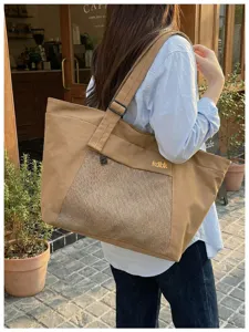 Canvas tote bag commuter casual fitness waterproof crossbody shoulder bag travel bag