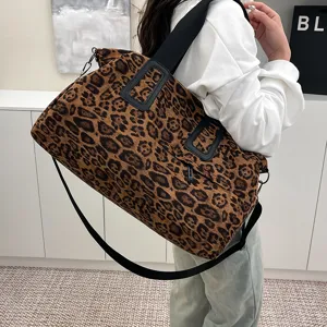Leopardenmuster Reise Duffel Tasche für Damen, lässige Sport Yoga Schulter Handtasche Kurztrip.