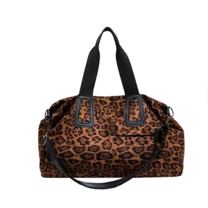 Leopard Muster Reise Duffle Bag stylische Freizeit Schultertasche für Sport Yoga.