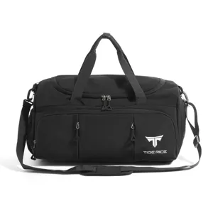 Large capacity nylon duffel bag for gym, travel, sports, and daily multi-purpose use.