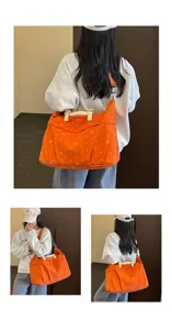 Expandable travel bag with wet dry separation, stylish orange polka dot design for gym and trip.