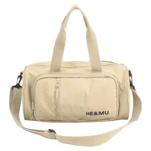 Wasserdichte Multifunktions-Reisetasche für Damen, leichte einfarbige Sport-Fitness-Tasche.