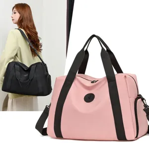 Large capacity travel duffel bag, lightweight sports gym bag and casual luggage for women.