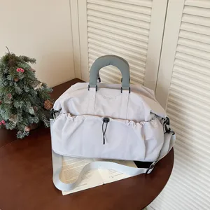 Gran bolsa de viaje de gran capacidad con separacion humedo seco, elegante bolsa fitness.