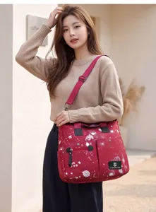 Sac à langer multifonctionnel de grande capacité pour maman, élégant sac bandoulière.