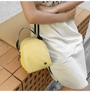 Mini gele rugzak crossbody tas schattig casual lichtgewicht dagrugzak handtas