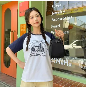 Mini zwarte crossbody tas lichte nylon schoudertas casual reistas handtas voor dames