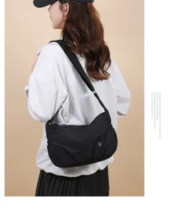 Sac bandoulière femme en nylon décontracté étanche sac cabas grande capacité chic