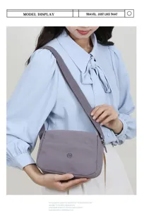 Stijlvolle nylon schoudertas voor dames, casual crossbody tas met ruime handige vakken.