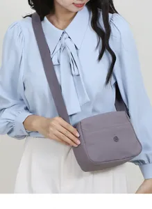 Dames nylon crossbody tas casual meerlaagse schoudertas lichtte dagelijkse handtas