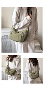 Γυναικεία Νάιλον Τσάντα Ώμου Ημισέληνος Casual Crossbody Dumpling Τσάντα Niche Design