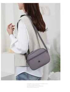 Casual nylon schoudertas crossbody voor dames meerlaagse lichtgewicht dagelijkse tas