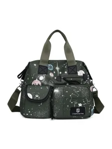 Sac à bandoulière imperméable en tissu oxford grand format avec imprimé ciel étoilé