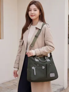 Grote capaciteit nylon canvas schouder crossbody tas voor vrouwen dagelijks kantoor