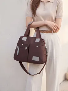 Vrouwen Grote Capaciteit Nylon Canvas Schouder Crossbody Tote Tas Handtas voor Dagelijks