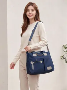 Vrouwen Grote Capaciteit Nylon Canvas Tote Tas Casual Schoudertas Crossbody Tas OL