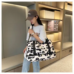 Gran bolsa de viaje con compartimento inferior, bolsa de almacenamiento de equipaje ligera para mujer.