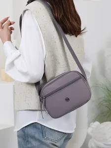 Vrouwen nylon crossbody tas casual meerlaagse schoudertas waterdichte lichte handtas