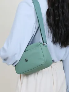 Vrouwen nylon crossbody tas casual lichtgewicht schoudertas multi-laag handtas groen