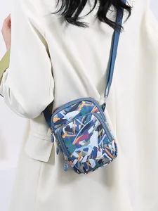 Femme nylon verticale sac bandoulière téléphone mini décontracté sac épaule voyage.