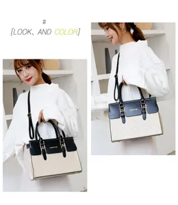 Stylische Damen Schultertasche mit geometrischem Prägemuster und elegantem schwarzen Überschlag.