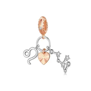 Pendentif charm constellation DIY exquis avec cœur et étoiles pour fabrication bijoux