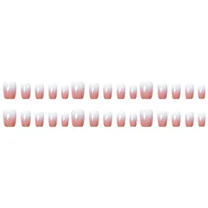Gradient cat eye press on nails 30pcs gradient pink false nails fake nail tips set