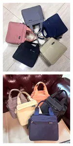 Solid color waterproof insulated lunch bag tote large capacity bento bag commuting women.