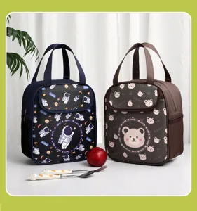Insulated lunch bag for students and office workers with thick aluminum foil lining.