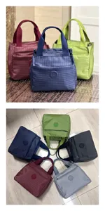 Koreaanse stijl ruitjes geisoleerde lunchtas draagbare bento handtas voor werk en school.