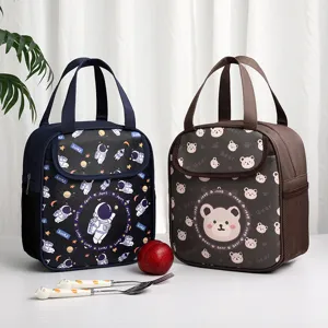 Insulated Lunch Bag Cute Cartoon Animal Thermal Bento Pouch Portable Storage Organizer Bag For Office School Women Kids