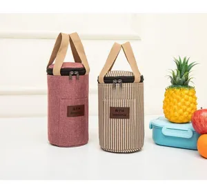 Waterproof insulated lunch bag set, portable food jar cover and versatile daily handbag.