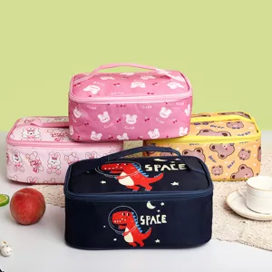 Cute Cartoon Insulated Lunch Bag Portable Thermal Food Picnic Box Waterproof Storage Handbag For Students Workers
