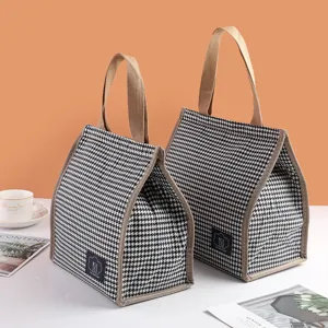 Borsa Portapranzo Isolata in Foglio di Alluminio Ispessito Impermeabile Portatile Borsa Bento Grande Capacità Borsa a Mano per Conservazione Termica
