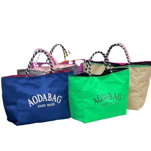 Casual large capacity tote bag multi-color canvas handbag commuter diaper bag