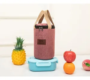 Waterproof thermal insulated lunch bag portable bento storage tote for outdoor daily use.