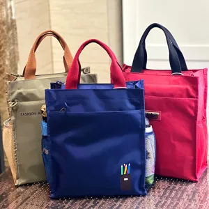 Multi-layer tote bag, student cram school bag, commuter document bag, large capacity.