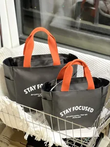Kontrastfarbene Oxford Stoff Lunchtasche grosse Kapazitaet Handtasche taegliches Pendeln