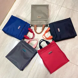 Multi-layer thickened tote bag student commute document bag casual colorful handbag