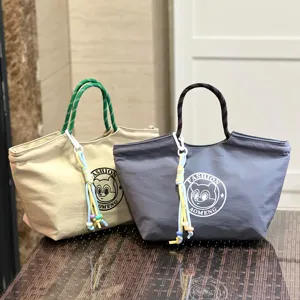 Canvas lunch bag, waterproof bento tote bag, portable handbag for office work or commuting