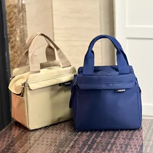 Waterproof Insulated Lunch Bag Large Capacity Tote Thermal Cooler Bag Portable Lunch Box Handbag For Women Work Commute
