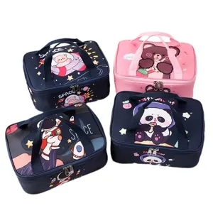 Cartoon insulated lunch bag portable bento box tote bag student meal bag food storage container